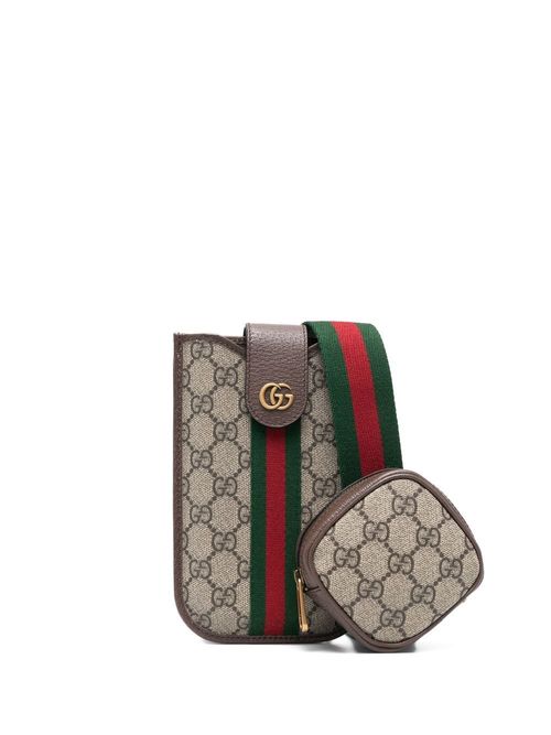 Gucci Ophidia monogram-pattern Messenger Bag - Neutrals