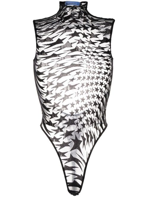 Mugler Illusion mesh-panelled Bodysuit - Farfetch