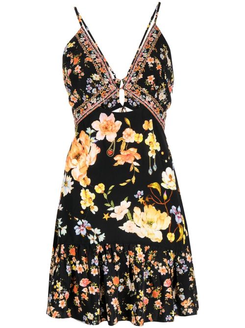 Camilla floral-print flared...