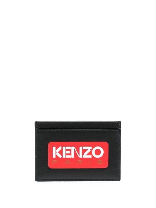 Kenzo logo-print leather...