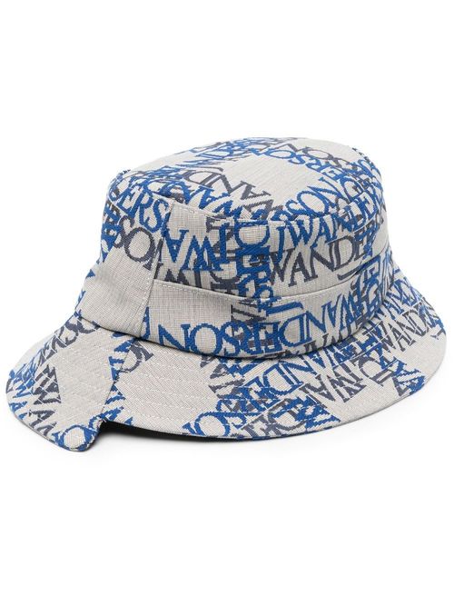 JW Anderson Mouse logo-patch Bucket Hat - Purple