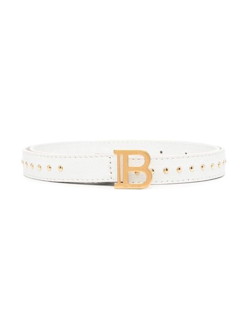 Balmain Kids logo-plaque Leather Belt - Farfetch