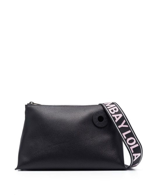 Bimba y Lola logo-plaque zipped wallet, Black