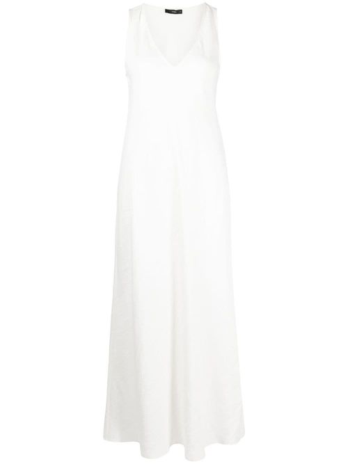 VOZ v-neck maxi dress - White