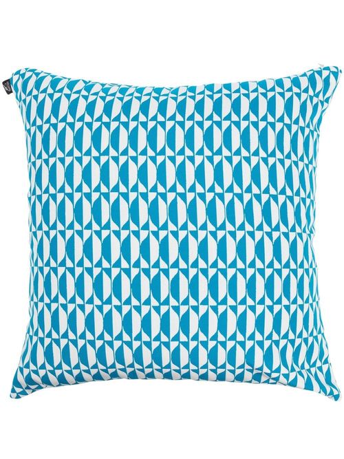 Fornasetti geometric-print square cushion - Blue