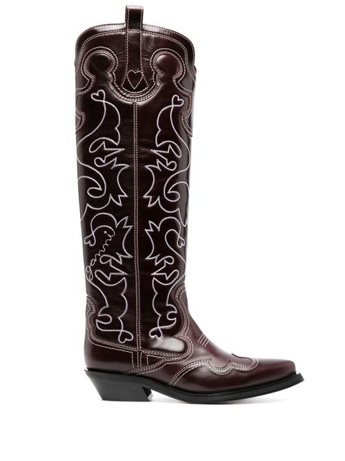 GANNI 40mm knee-high western...