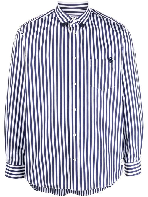 sacai striped long-sleeved...