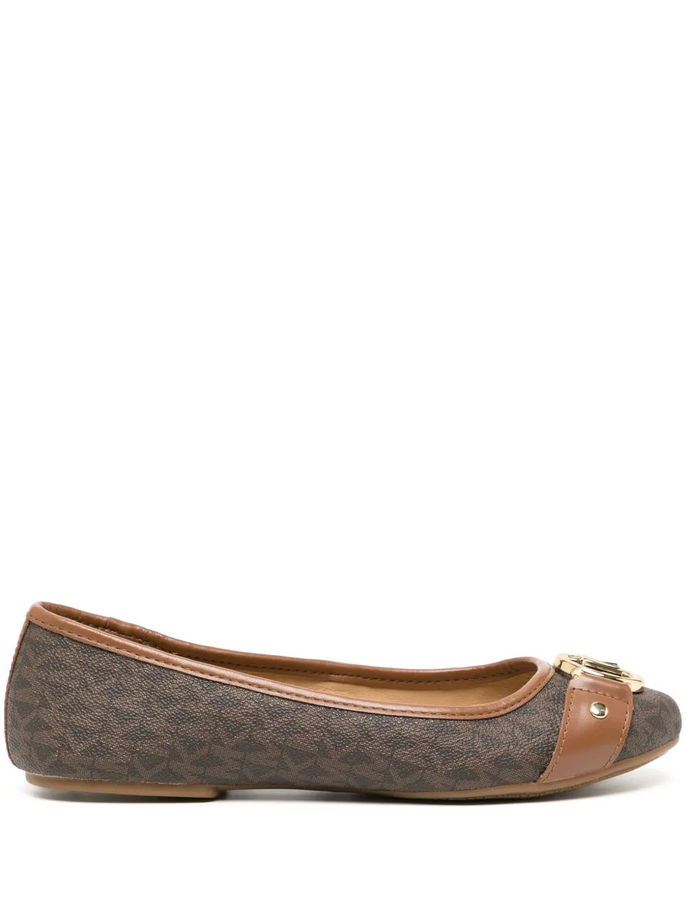 Michael Michael Kors Rory monogram pattern leather ballerina shoes