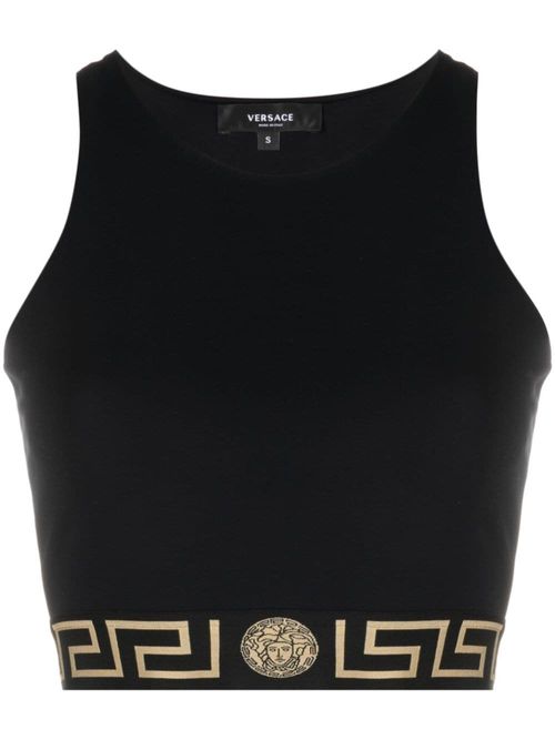 Versace La Greca cut-out sports bra - Black, £246.00