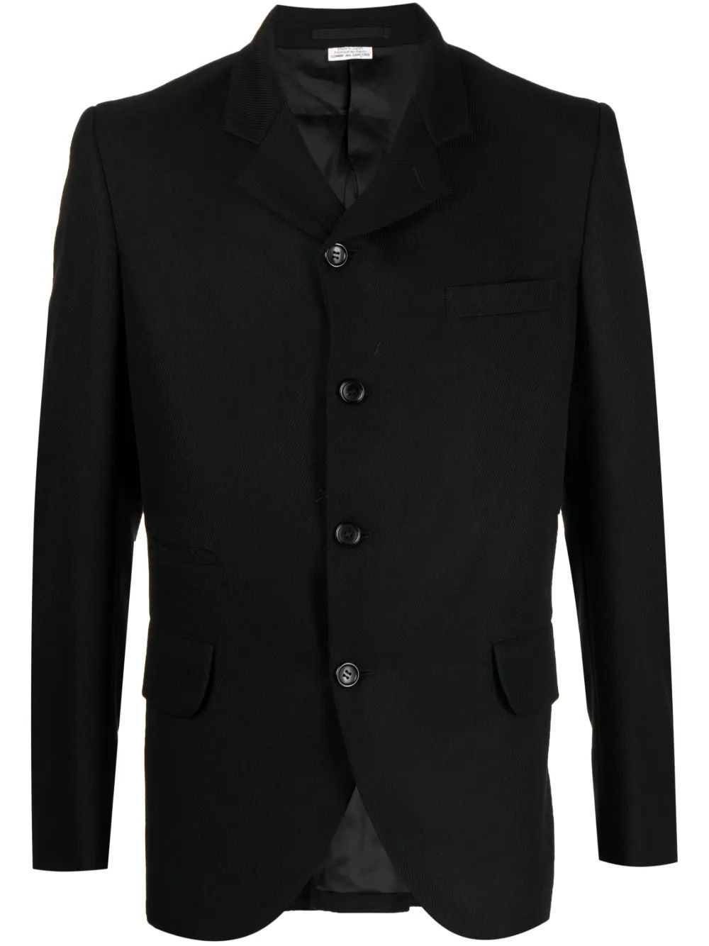Comme des Gar ons Homme Plus zip detail single breasted blazer