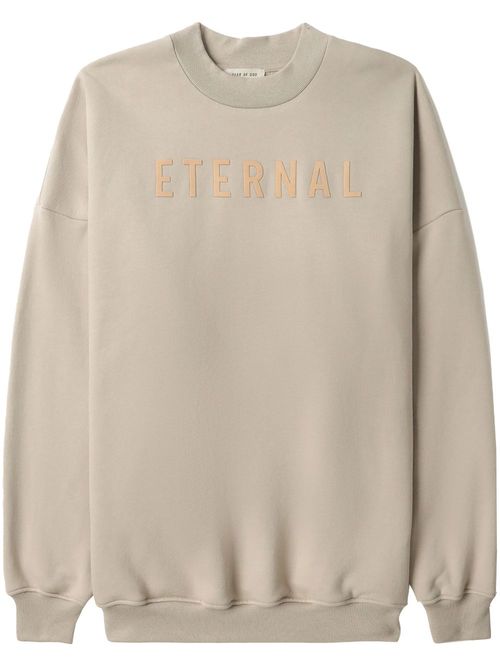 Fear Of God logo-embroidered cotton sweatshirt - Neutrals