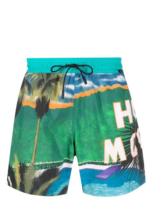 ETRO landscape-print swim...