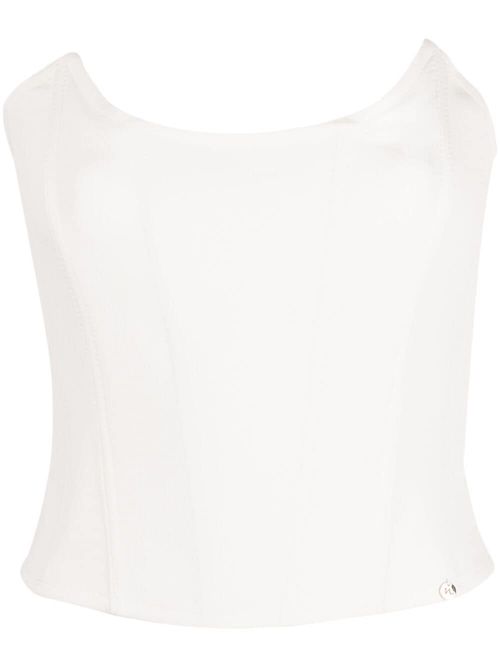 NISSA cropped zip-fastening corset top - White, Compare