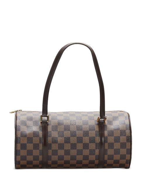 Pre-owned Louis Vuitton 2009 Damier Ebène Papillon 30 Tote Bag In Brown