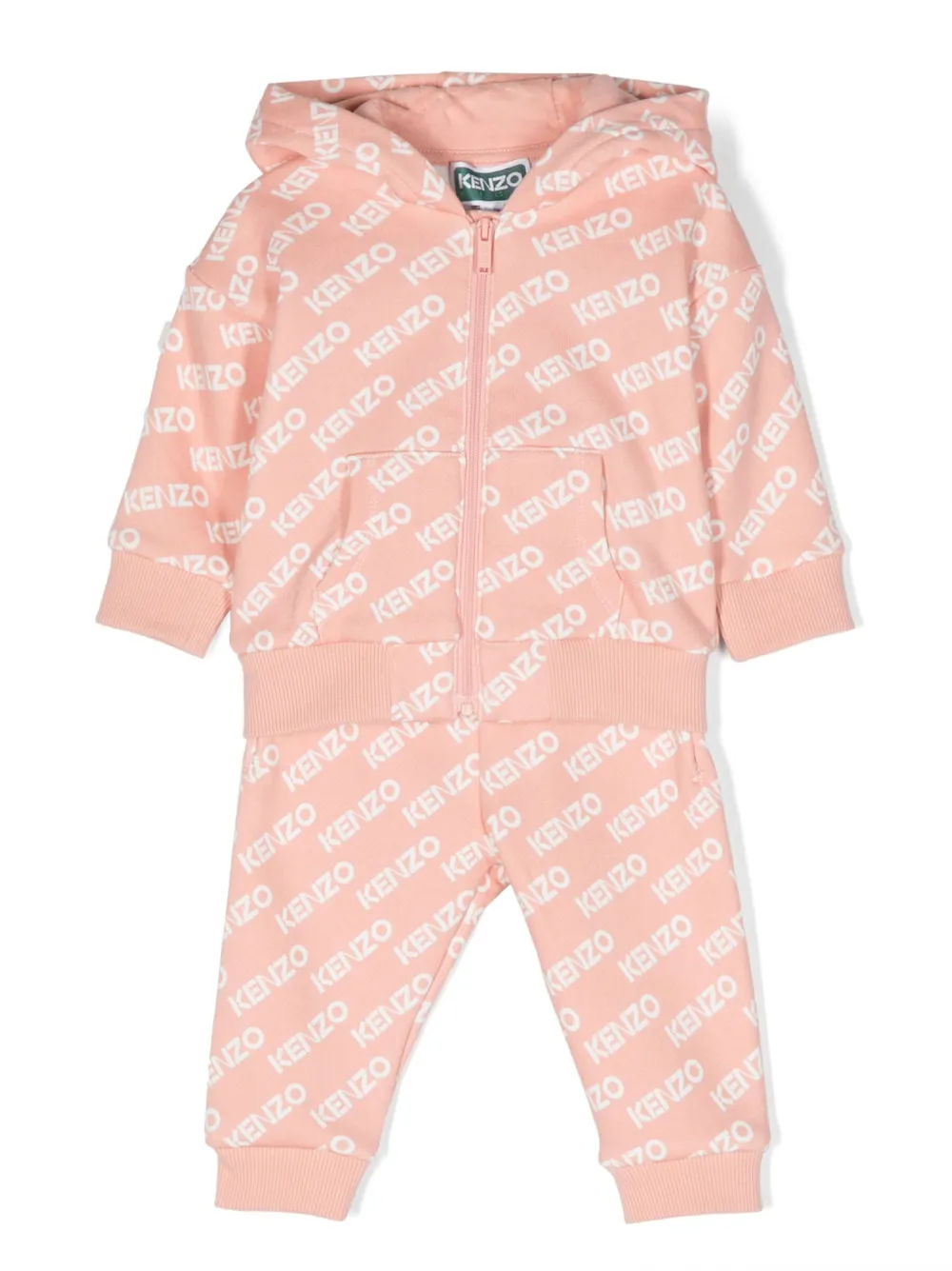Kenzo Kids logo print tracksuit set Pink 226.00 Mirror Online