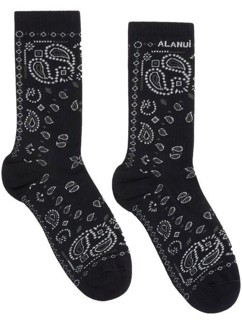 Alanui bandana-print socks -...