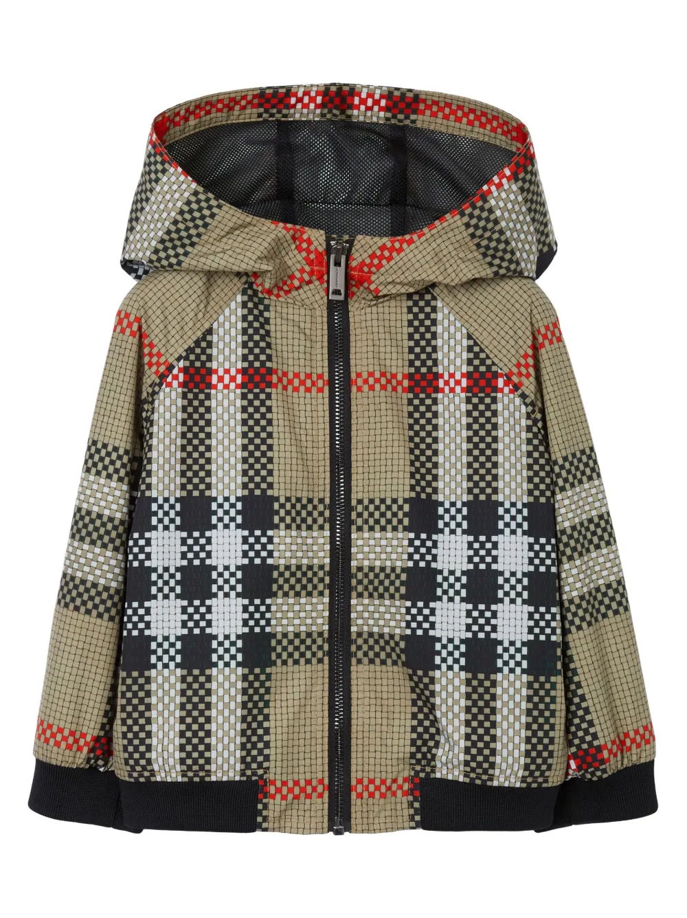 Burberry Kids checked hooded jacket Neutrals 410.00 Mirror