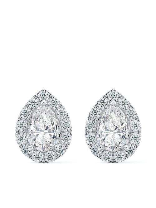 de Beers Jewellers 18kt White Gold portraits of Nature Diamond Earrings - Silver