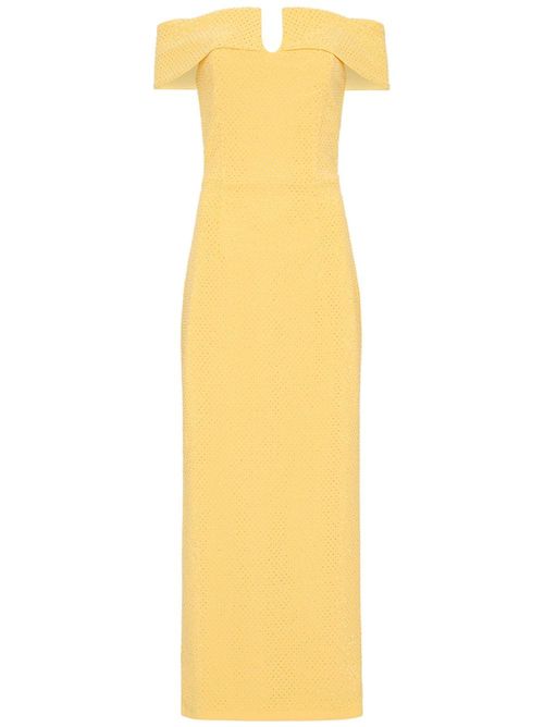 Rebecca Vallance Calla V-wire midi dress - Yellow, Compare