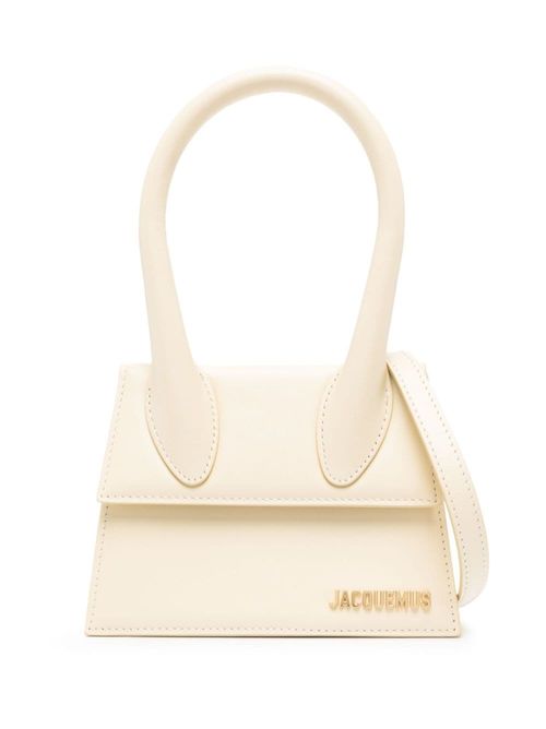 Jacquemus Le Grand Chiquito Bag White in Leather with Gold-tone