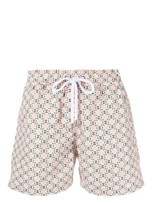 Printed Swim Shorts in Orange - Frescobol Carioca