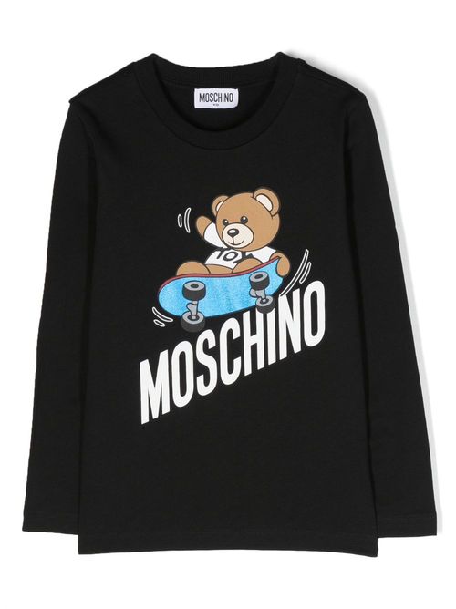 Moschino Mirror Teddy Bear T-shirt in Black