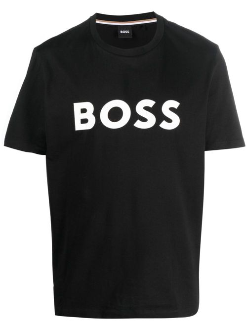 BOSS logo-print cotton...