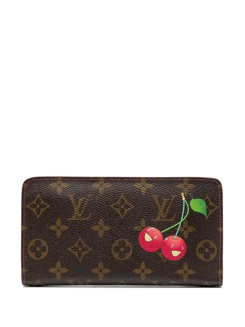 Louis Vuitton x Takashi Murakami 2005 Pre-owned Monogram Cherry Zipped Wallet - Brown