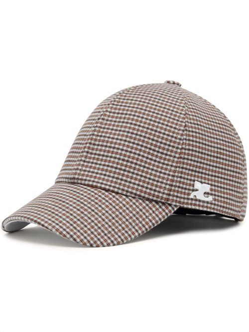 Courrèges Gogo checked cap -...