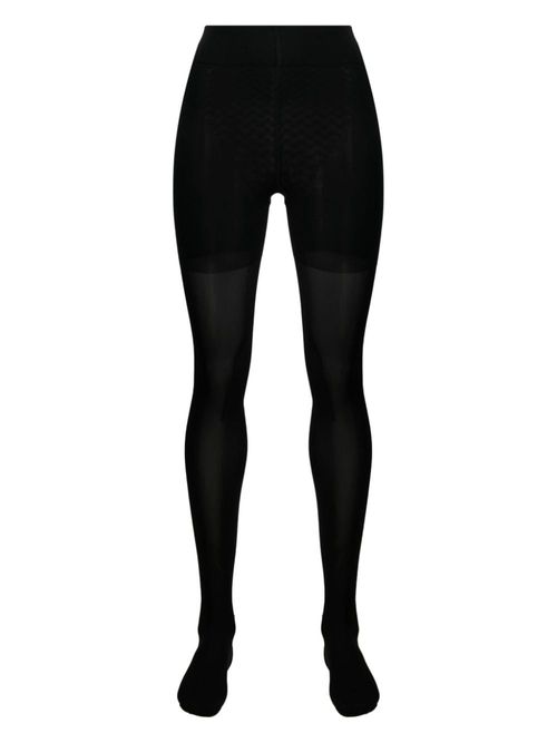 Marine Serre half-moon fishnet tights - Black, Compare