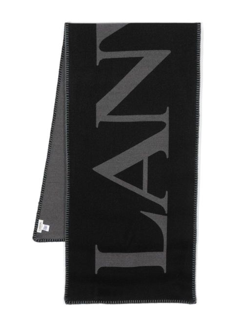 Lanvin logo-intarsia knitted...