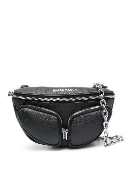 Bimba Y Lola Xs Trapezium Leather Crossbody Bag - White