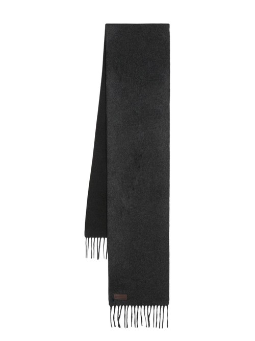 Canali fringed cashmere-silk blend scarf - Grey