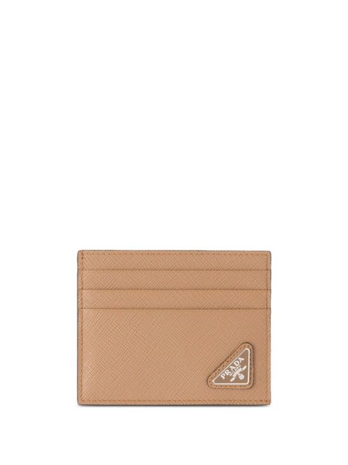 Prada logo-plaque leather...