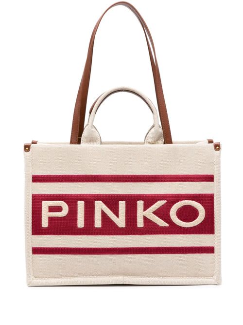 PINKO Beach logo-print Tote Bag - Farfetch