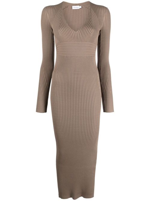 Calvin Klein ribbed-knit...