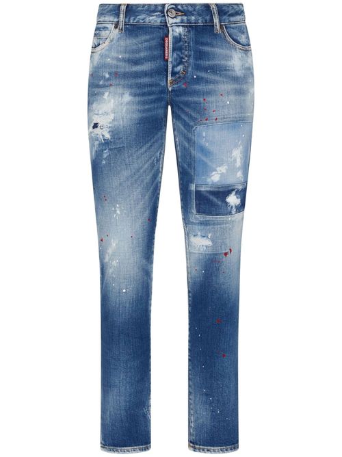 Dsquared2 distressed slim-leg...