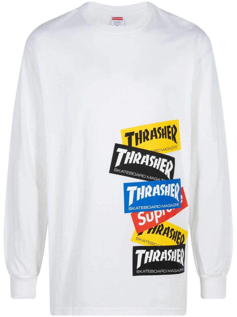 Supreme x Thrasher Skyline logo-print T-shirt - Blue | £70.00 | Grazia