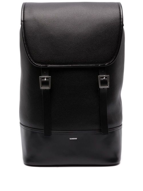 SANDRO logo-stamp backpack -...