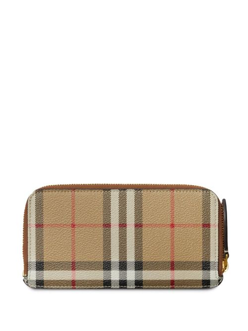 Burberry Vintage-Check Zipped Card Case - Neutrals