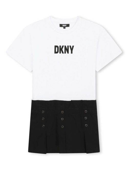 Dkny Kids logo-print pleated...