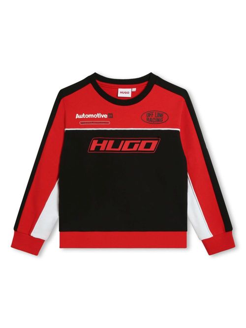 HUGO KIDS logo-print cotton...