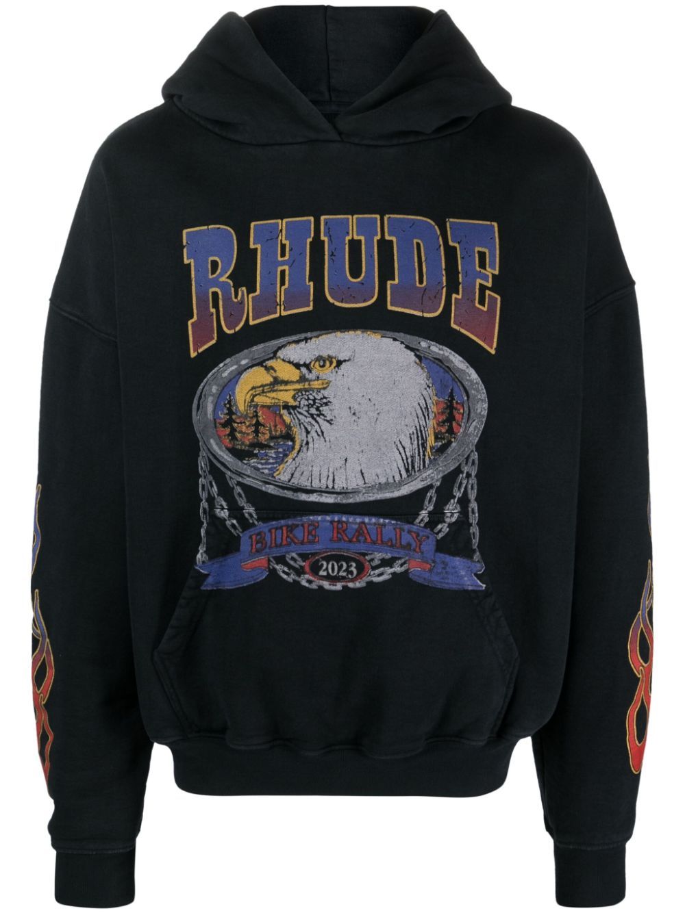 Rhude Eagle Moto hoodie - Black | Compare | Grazia