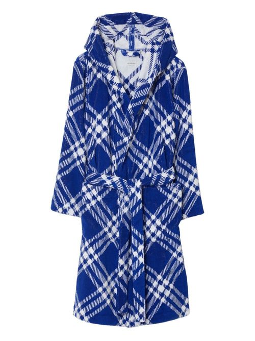 Burberry check-print hooded...