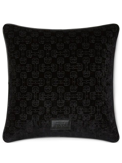 Gucci Horsebit velvet cushion...