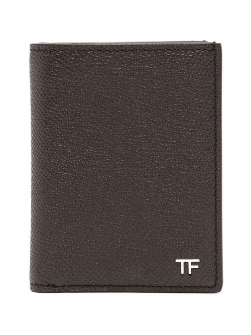 TOM FORD logo-plaque leather...