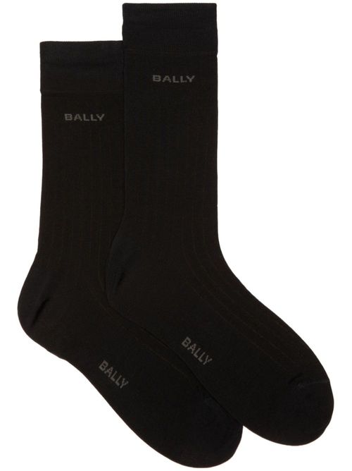 Bally logo-intarsia socks -...