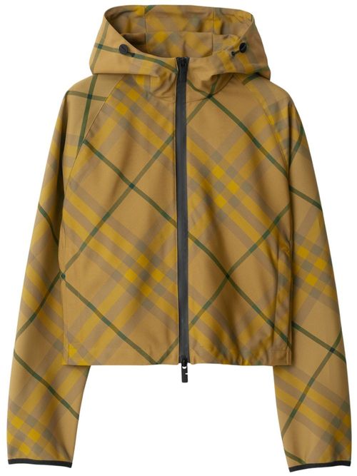 Burberry check-pattern zip-up...