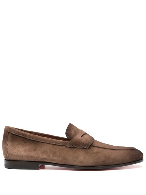 Santoni penny-slot suede...