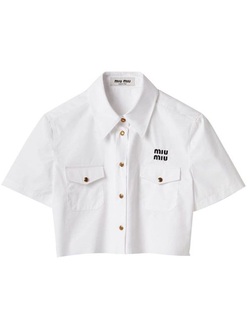 Miu Miu logo-embroidered...